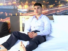 The Insurer Gets Undressed And Sucked His Huge Cock By A Fitness Coach