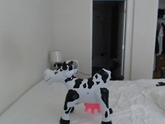 Kevin Yardley Fucks His Blow Up Cow And