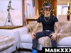 MaskXXX.com - Tattooed jock gets his dick sucked by an older gay dude with pleasure