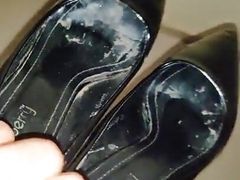 Hot 19 year old's black pumps borrowed for a few hours