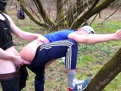 Outdoor fun in the woods with massive cocks and amateur vibes