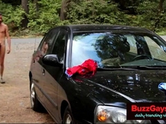 Str8 stud road side wank off