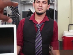 BLOWING my interviewer&#039 s HUGE black DONG in his office