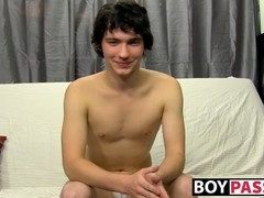 Interview with cock sucking stud pleasuring his massive shaft until he climaxes