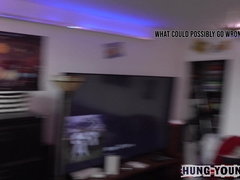 Super-Cute Australian Backside vs 2x Brit Pony-peckers