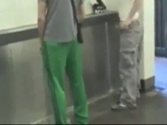 Two gays in a public restroom 8