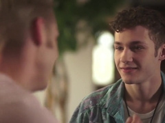 Helix jock Max Carter fucks tight teen 18+ Leo Frost bareback after class