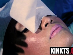 Stud Mike Panic bent over for anal penetration by curvy Jessica FoxÂ 