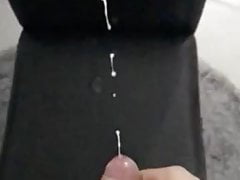 Cumming a huge load in slow motion after a day