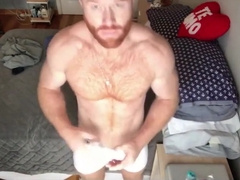 Ginger Hunk Seth Forena Bed Jerks his Cock Until He Cums 3