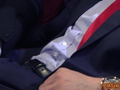 Watch these two hot guys swap and swap again with money-shot cumshots