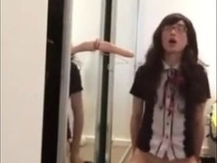 Asian Sissy and his toy 6