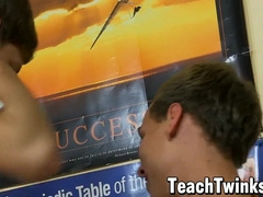 Bored Twunks Deepthroat each other off and Bang at College