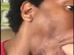 Black Guy Gives Head to a Hung White Boy