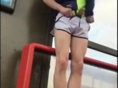 Public Cock Show in Metro Station - Amateur Big Dick Twink