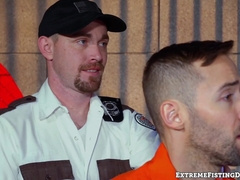 Sherman Maus mercilessly fists Joey Wagner and Gunner in prison