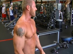 David Paterik posing at gym