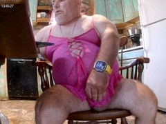 Horny mature gay bears in lingerie enjoy chubby fun