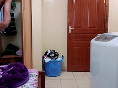 Indian Step-father Caught Covert Camera After Douche Getting Kinky