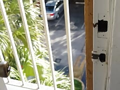 balcony door blast
