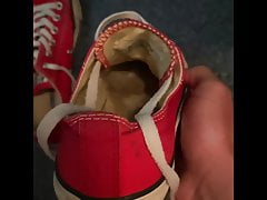 Cum inside my Sisters Red Converse Sneaker I chuckloveinsta