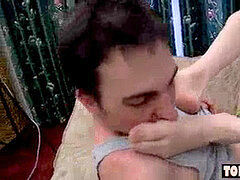 Foot loving dudes start off with some mouth-watering knob throating