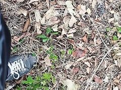 Wanking naked in the wild