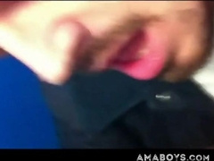 Cum sucker in public wc 3