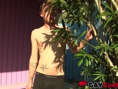 Young bearded amateur is rewarded with cum after blowjob