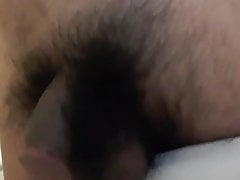 Pakistani man peeing on his ballsack