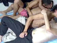 teen asian group slurp