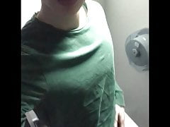 RISKY! JERKING OFF IN PUBLIC TOILET (23cm) Teen Boy Cute
