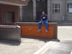 Hairy Dom Sneaker Sex Fuck at Train Station