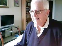 grandpa cum on webcam