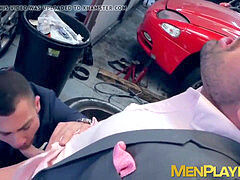 2 suited gay lovers enjoy sensual anal pounding