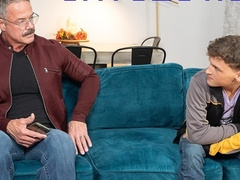 DILF lets curious twink suck his cock in insane manners