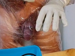 Gay chastity, crossdresser latex, gay cum