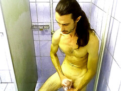 Slim boy, in the shower, gay love you
