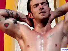 four ultra-kinky unexperienced muscled jocks sucking