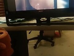Sexy latina dancing while I'm wanking my dick