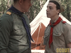 ScoutBoys Tall suspended Scoutmaster barebacks harmless scout Troye Jacobs