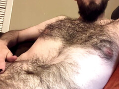 Very hairy skinny uncut white otter gives a candid body tour