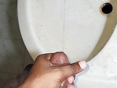 Desi boy cum in the sink