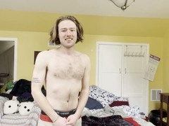 Curious straight buddy gets a surprise when he catches me in the act