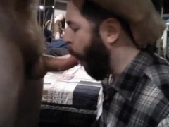 Big-Cock Bear Amateur Gets a Face Full of Cum