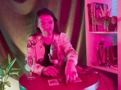 Gay tarot reading with a magical handjob