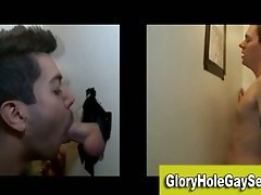 Gay straight glory hole blowjob