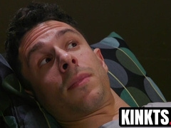 Japanese Amanda Jade smashes the succulent pink pucker of hard ripped Corbin Dallas