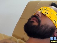 Hairy bear spreads hairy ass for hardcore raw ass banging