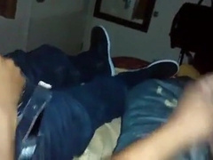 Str8 buddies jerking together watching porn 3